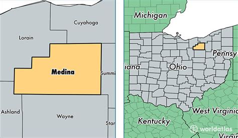 Medina County Ohio Map Of Medina County Oh Where Is Medina County