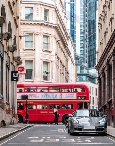 London 02 March 2019 Red Bus And Central London Street Scene
