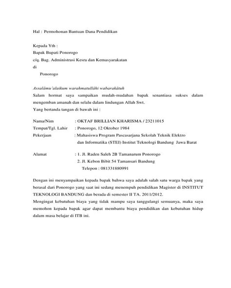 Detail Surat Permohonan Beasiswa Kepada Rektor Koleksi Nomer