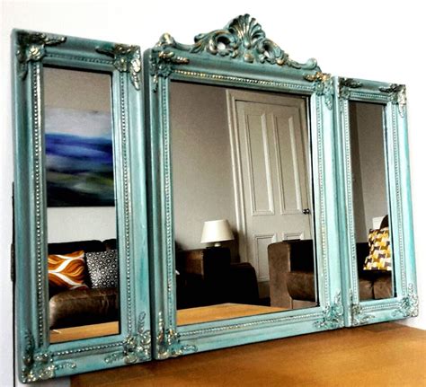 This little mirror is decorated with a. Shabby chic mirror ornate frame decorative mirror triptych ...