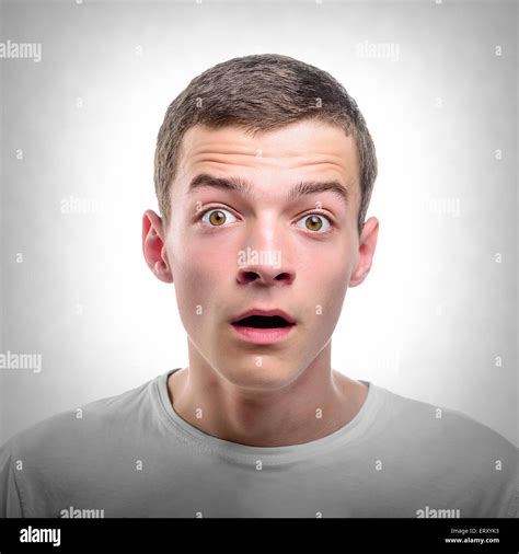 Surprised Young Man Stock Photo Alamy