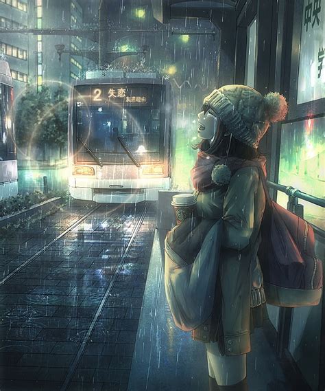 Free Download HD Wallpaper Anime Beautiful Cry Girl Hair Long Original Rain Shoichi