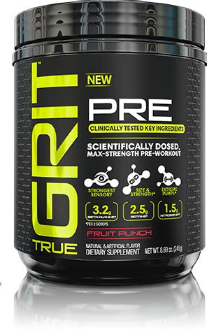 True GRIT Pre at Bodybuilding.com | Pre workout supplement, Preworkout, Best pre workout supplement
