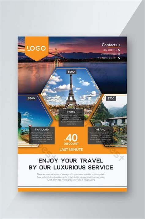 Creative Travel Flyer Design Template Ai Free Download Pikbest