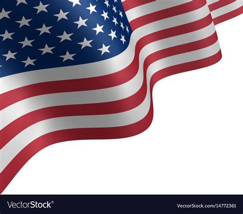 Usa Flag Waving In The Wind Royalty Free Vector Image