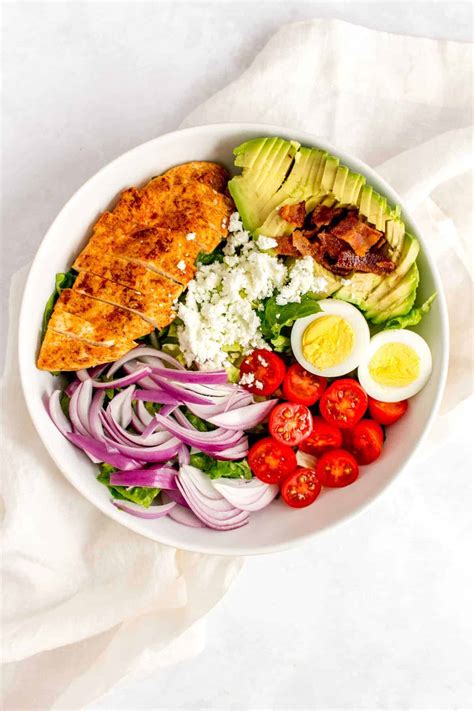 Healthy Chicken Cobb Salad Meal Prep Friendly Salad