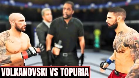 Alexander Volkanovski Vs Ilia Topuria Full Fight UFC Simulation