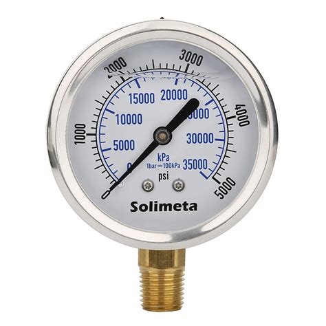 Buy Solimeta 2 12 Dial Size Oil Filled Hydraulic Pressure Gauge 0
