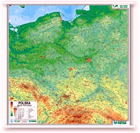 Mapa- Polska- fizyczna | Badacz