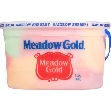 Rainbow Sherbet Ice Cream Gallon Meadow Gold Dairy