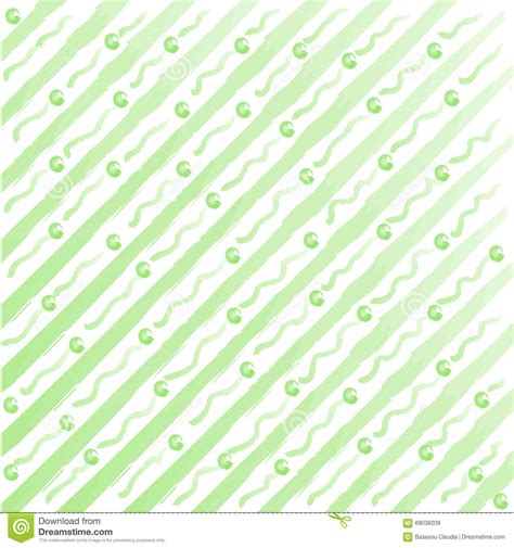 Watercolor Stripes And Dots Background Stock Vector Illustration Of Element Creative