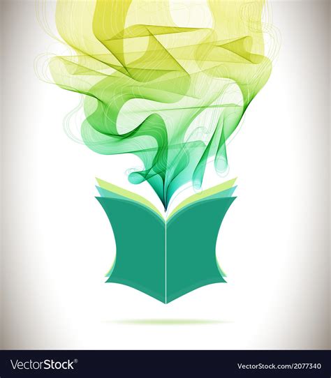 Abstract Colorful Background Book Icon And Wave Vector Image