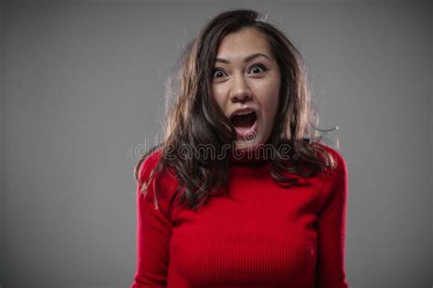 She Screams In Delight Stock Image Image Of Hysteria 27679623