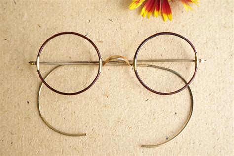 Vintage Eyeglasses 1920sspectaclesround Eyeglasswire Etsy Round Eyeglasses Vintage