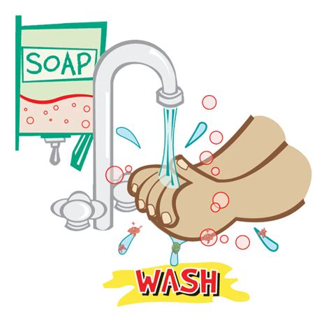 Hand Washing Cartoon Poster