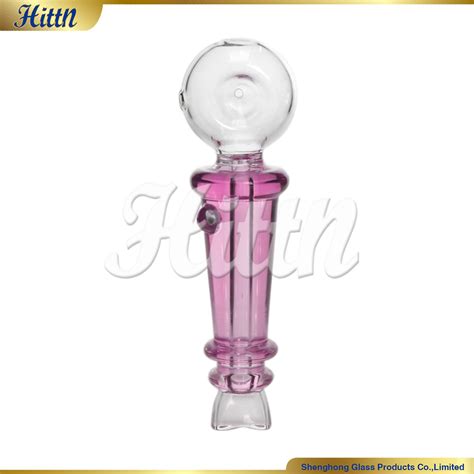 Factory New Arrival 5 5 Inches Flat Mouth Glass Smoking Pipe Pink Glycerin Freezable Hand Pocket