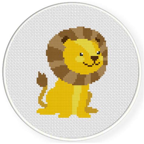 Charts Club Members Only Cute Lion Cross Stitch Pattern Daily Cross