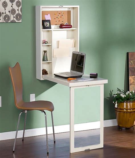Wooden Life Fold Out Convertible Wall Mount Desk White