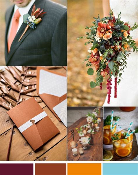 Fall Wedding Colors Tulle And Chantilly Copper Wedding Colors