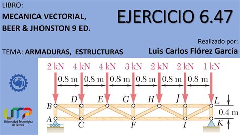 Ejercicio 6 47 Beer Jhonston 9na Edición Estática Mecánica