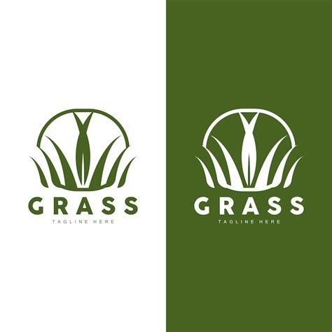 Design De Logotipo De Grama Verde Ilustração De Paisagem De Fazenda