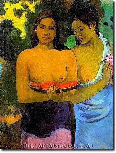 Paul Gaugin Two Tahitian Women With Mango Blossoms With Images