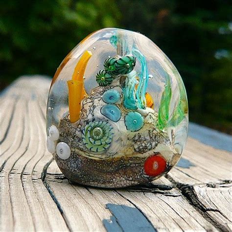 Ocean Bead Aquarium Bead Coral Reef Handmade Glass By Mitosisglass 83