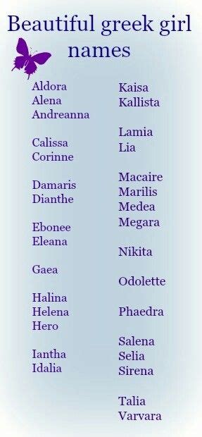 Beautiful Unusual Greek Girl Names For Writing Naming