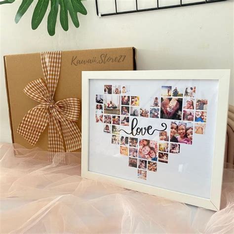 Jual Cetak Foto Frame Kolase Foto Love Foto Mozaik Custom Cetak