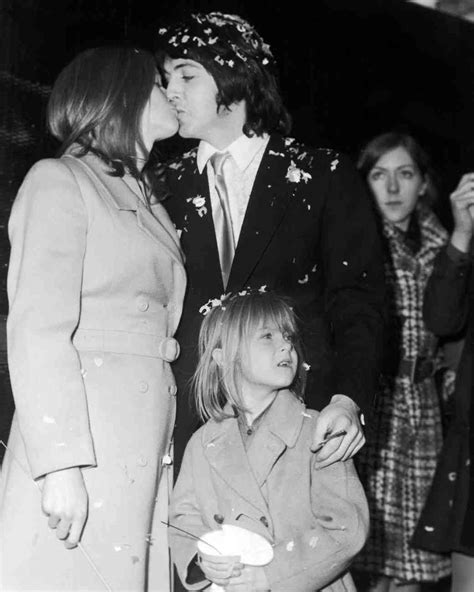 Paul And Linda Mccartney On Their Wedding Day 12 March 1969 The