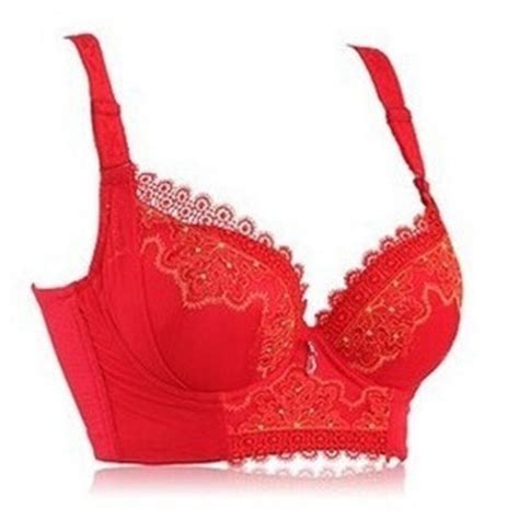 Womens Lace Embroidery Side Support Extreme Deep Plunge Push Up