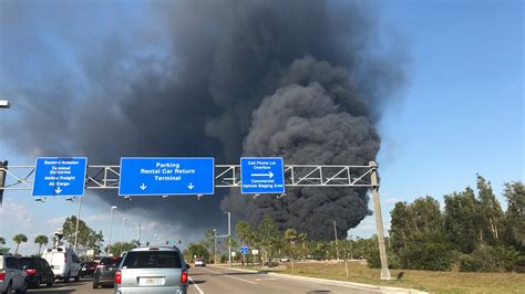 Fire burns near Southwest Florida International Airport