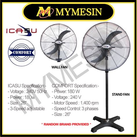 My Icasu I Comfort Industrial Stand Fan 26 Wall Fan 26 Kipas Kilang