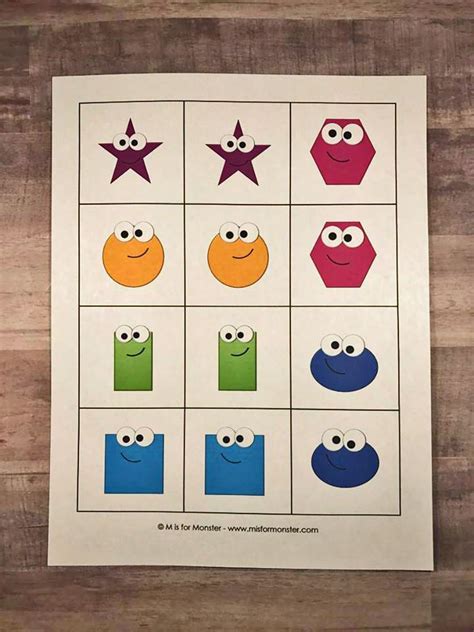 It is suitable for all ages people to spend spare time. Shape and Color Recognition Matching Game Free Printable ...