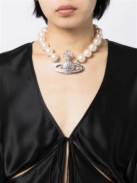 Vivienne Westwood Neysa Pearl Choker Necklace Farfetch