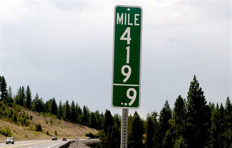 A Map Of The Remaining 420 Mile Markers In The Us Idaho Highway