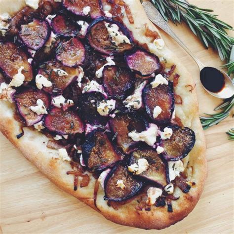 Roasted Fig Pizza With Truffled ChÈvre And Balsamic Caramelized Onion