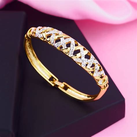 Gold Plated American Diamond Bracelet Estele