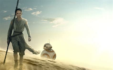 Star Wars The Force Awakens Rey Bb 8 Wallpapers Hd Wallpapers Id 16184
