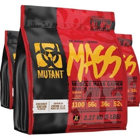 2 X Mutant Mass 22kg Muscle Weight Gainer Hard Gain New Formula Mix