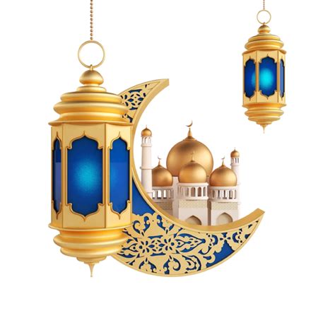 Ramadan Islamisch Dekorationen Laterne Halbmond Mond Und Andere