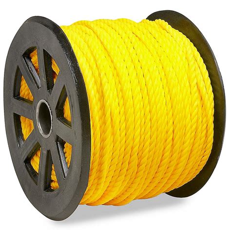 Twisted Polypropylene Rope 38 X 600 Yellow S 12864y Uline