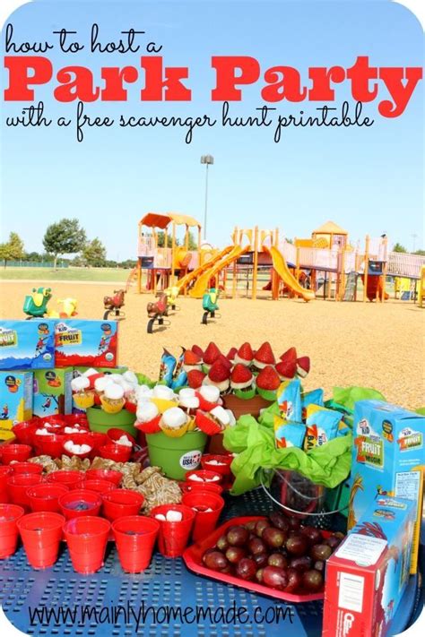Park Scavenger Hunt And Outdoor Party To Get Kids Active Playground