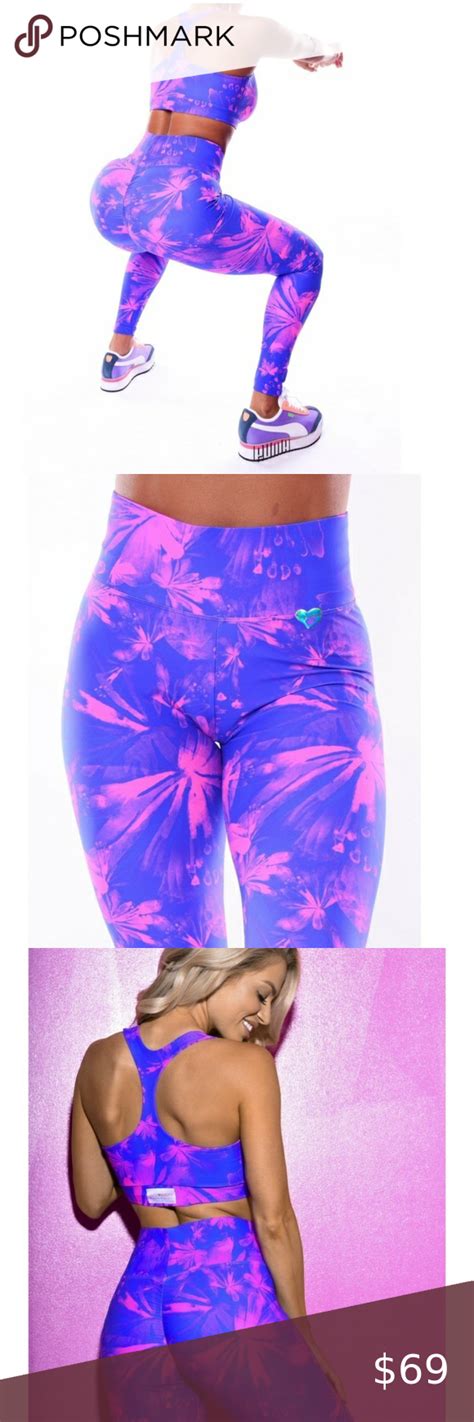 Cute Booty Lounge Glow Blossom Elevated Scrunch Butt Leggings Brand New Xl Lounge Pants Scrunch