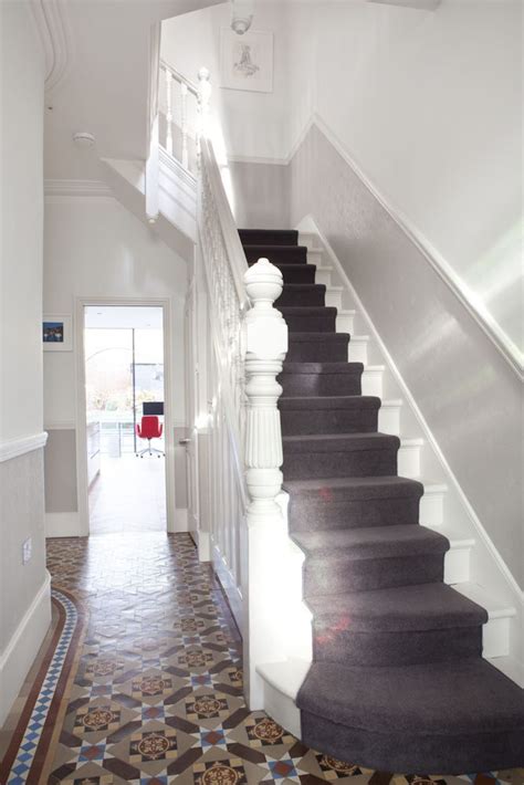 The staircase is behind door #1? Redston | Tiled hallway, Victorian hallway, Edwardian house