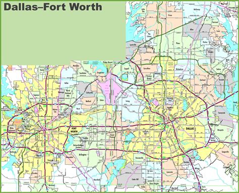Dallasfort Worth Map By Zip Code