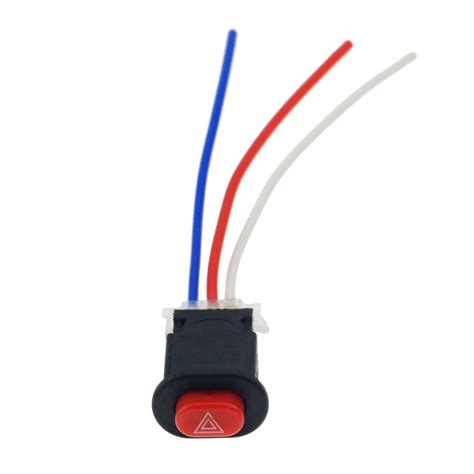 12V Motorcycle Switch Hazard Light Switch Button Double Flash Warning