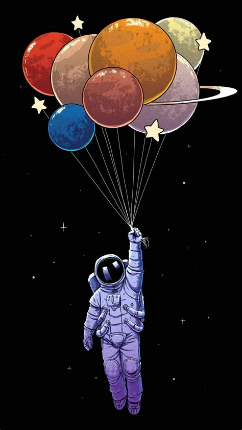 Astronaut Illustration Wallpaper Carrotapp