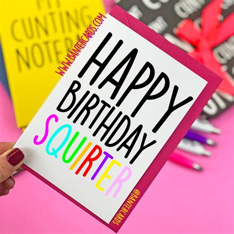 Happy Birthday Squirter Plain Fb Funny Cardsbanter Etsy