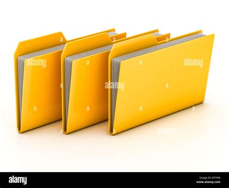 Folders And Files On A White Background Stock Photo Alamy